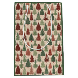 Bolsa De Regalo Mediana Árbol de Navidad Rústico