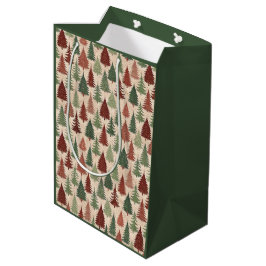 Bolsa De Regalo Mediana Árbol de Navidad Rústico