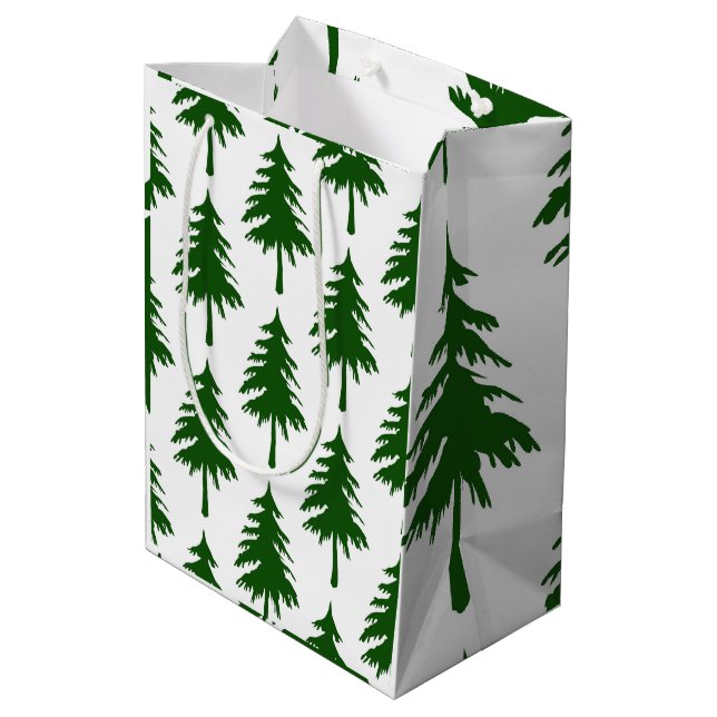 Bolsa De Regalo Mediana Árbol de Navidad Verde (Angulo reverso)