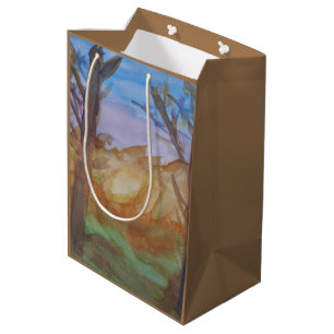 Bolsa De Regalo Mediana Árboles del atardecer