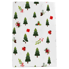 Bolsa De Regalo Mediana Árboles y arcos de Navidad