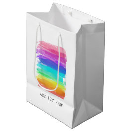 Bolsa De Regalo Mediana Arco acuático Pinceles de arcoiris Artista Persona