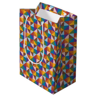Bolsa De Regalo Mediana Arco arco iris, marrón, rosado y azul