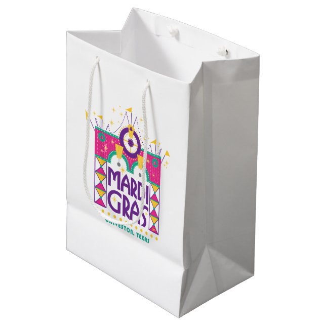 Bolsa De Regalo Mediana Arco Mardi Gras, Galveston, Texas (Angulo Anverso)