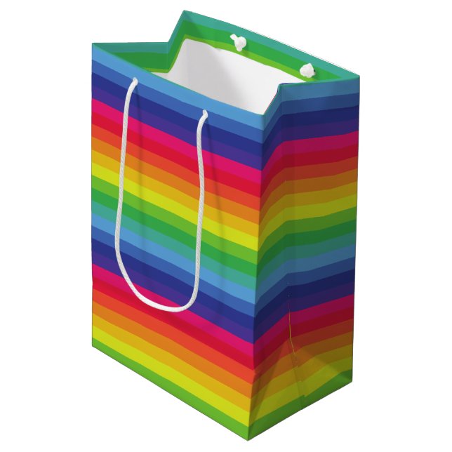Bolsa De Regalo Mediana Arcoiris (Angulo Anverso)