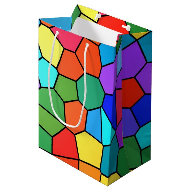 Bolsa De Regalo Mediana Arcoiris de vidrio templado (Angulo Anverso)