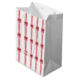 Bolsa De Regalo Mediana Arcos rosados y rojos de Navidad