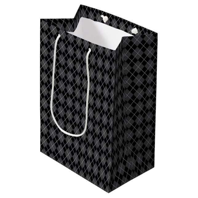 Bolsa De Regalo Mediana Argel negro retro de Halloween (Angulo Anverso)