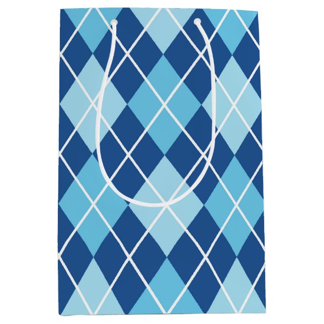 Bolsa De Regalo Mediana Argyle de Janucá (Anverso)
