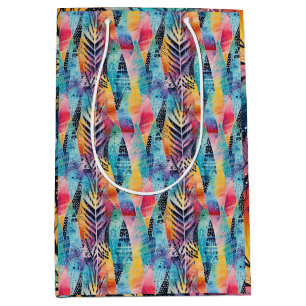 Bolsa De Regalo Mediana Armonía de fusión: colorida acuarela Batik Shibori