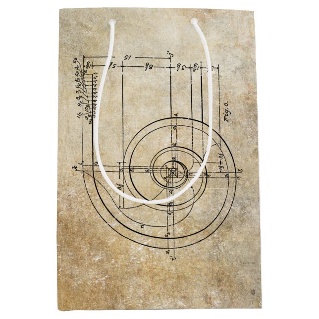 Bolsa De Regalo Mediana Arquitectura de columna de desplazamiento (Anverso)