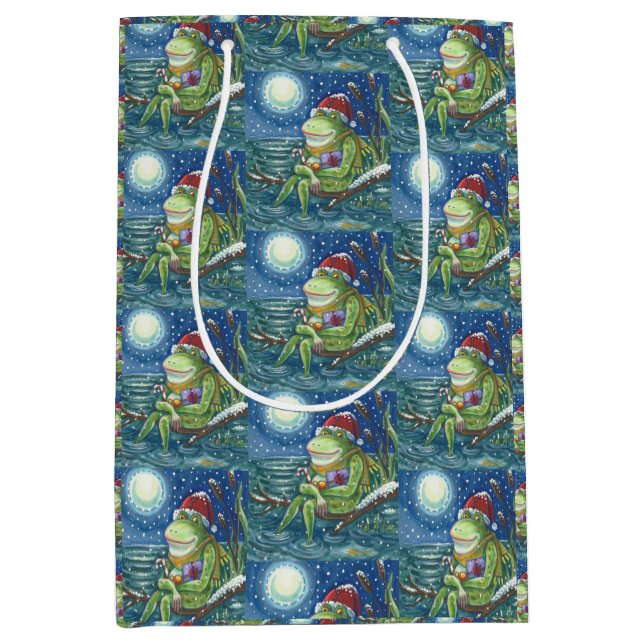 BOLSA DE REGALO MEDIANA ARRANQUE EN LOG SANTA, BAG DE REGALO MEDIO DE NAVI (Anverso)
