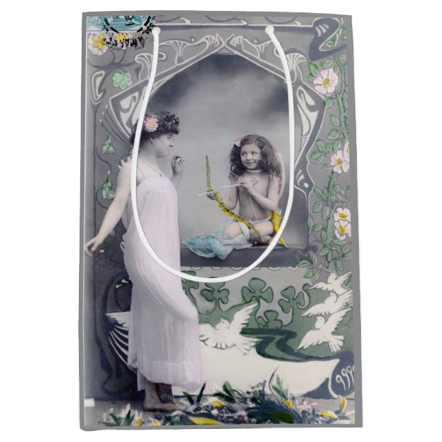 Bolsa De Regalo Mediana Art Nouveau Valentine de 1904 (Anverso)