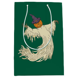 Bolsa De Regalo Mediana Arte de Halloween del Fantasma con Cabeza de Calab