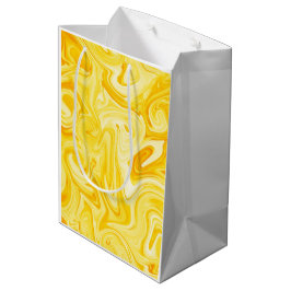 Bolsa De Regalo Mediana Arte de pintura girada Amarillo Colorido Divertido