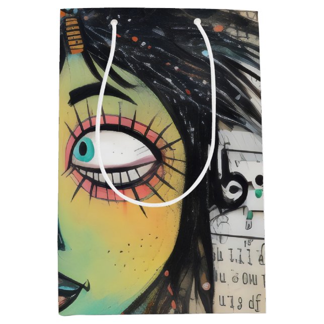 Bolsa De Regalo Mediana ArtLady 27 Encantador y afligido (Anverso)