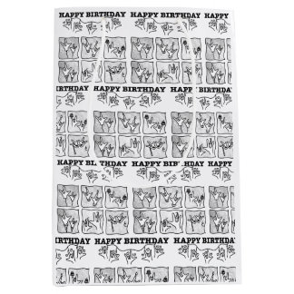 Bolsa De Regalo Mediana ASL ILY Obsession - Happy Birthday!