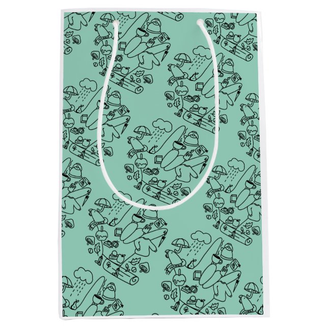 Bolsa De Regalo Mediana ASL ILY Thanks – Autumn Vibes  (Anverso)