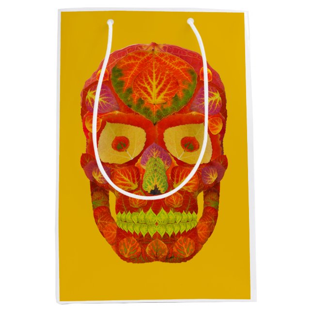 Bolsa De Regalo Mediana Aspen Leaf Skull 16 (Anverso)
