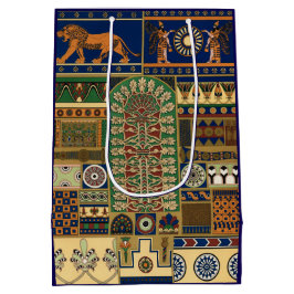 Bolsa De Regalo Mediana Assyrian Deity Apkallu, Winged Genius, Sun & Lion