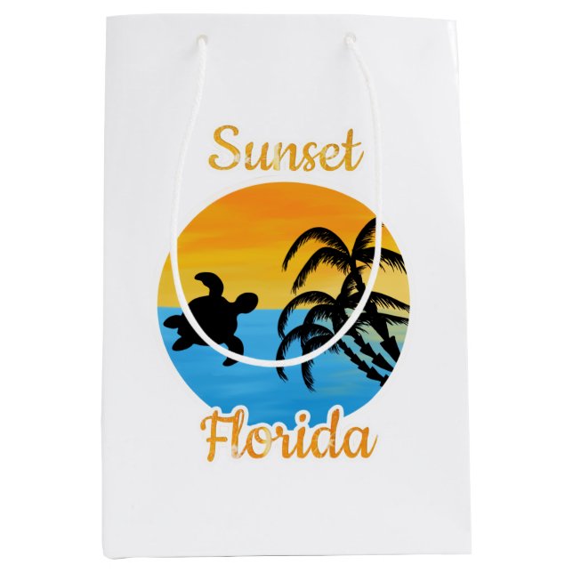 Bolsa De Regalo Mediana Atardecer en Florida (Anverso)