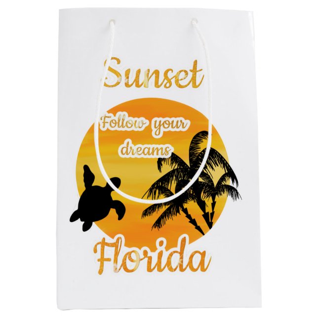 Bolsa De Regalo Mediana Atardecer en Florida (Anverso)
