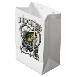 Bolsa De Regalo Mediana Atrapado de por vida Pesca de lubina Corazón