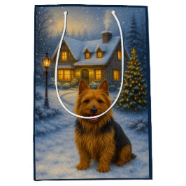 Bolsa De Regalo Mediana Australian Terrier Holiday 