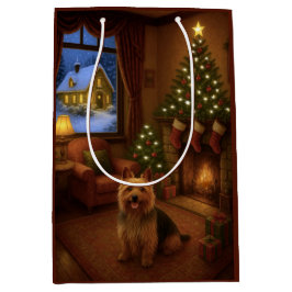 Bolsa De Regalo Mediana Australian Terrier Holiday 
