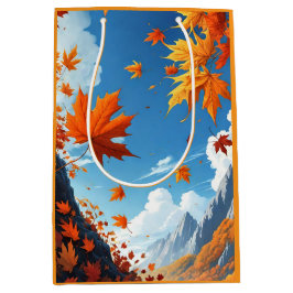 Bolsa De Regalo Mediana Authumn leaves orange