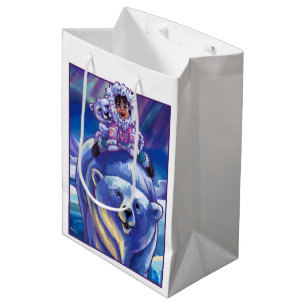 Bolsa De Regalo Mediana Autobús del oso polar