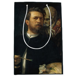 Bolsa De Regalo Mediana Autoretrato con la muerte como ladrón (de Böcklin)