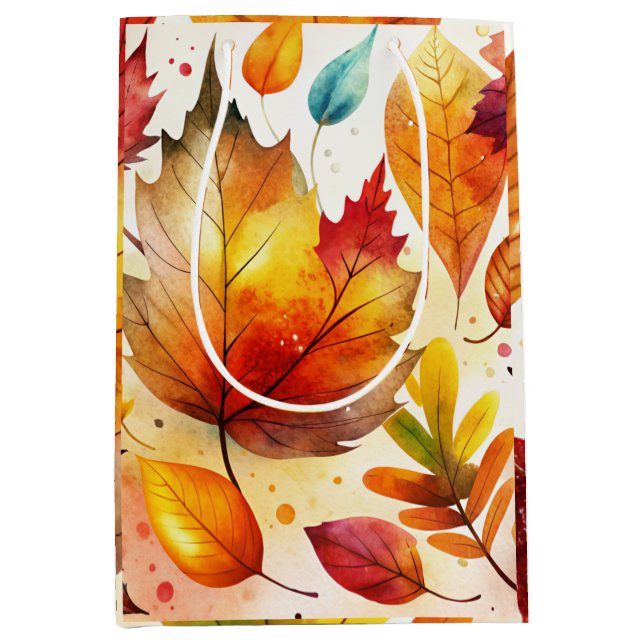 Bolsa De Regalo Mediana Autumn Leaves (Anverso)
