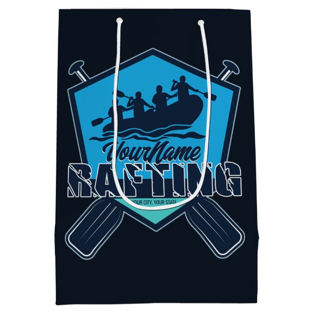 Bolsa De Regalo Mediana Aventura personalizada del río Whitewater (Reverso)