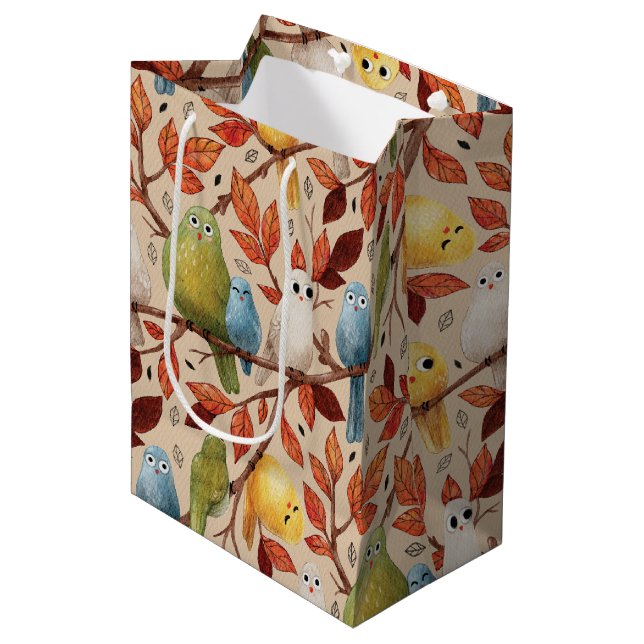 Bolsa De Regalo Mediana Aves divertidas (Aplausos) (Angulo Anverso)