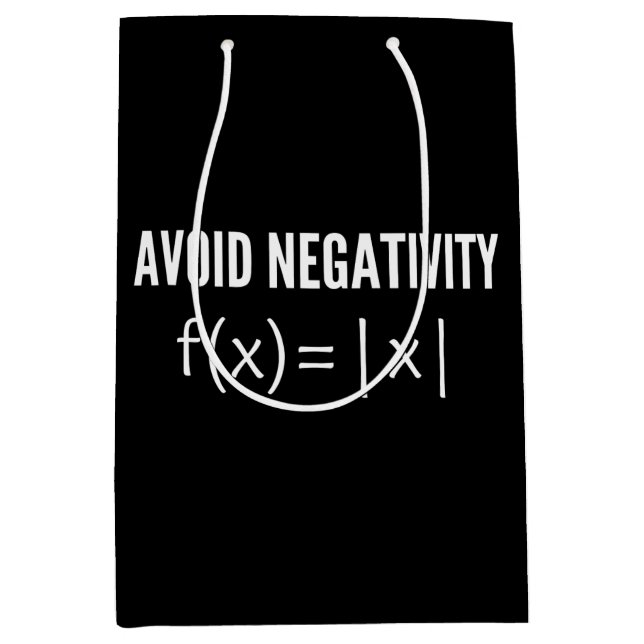 Bolsa De Regalo Mediana avoid negativity math equation (Anverso)