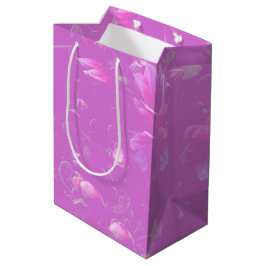 Bolsa De Regalo Mediana Azalea flotante Flores Mauve