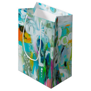 Bolsa De Regalo Mediana Azul abstracto