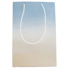 Bolsa De Regalo Mediana Azul cielo beige de arena azul color de agua naran