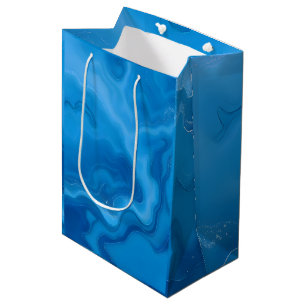 Bolsa De Regalo Mediana Azul de piedra lunar