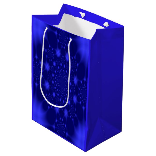 Bolsa De Regalo Mediana Azul deslumbrante (Angulo Anverso)