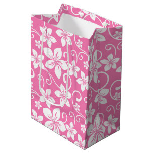 BOLSA DE REGALO MEDIANA AZUL HAWAII (ROSA)