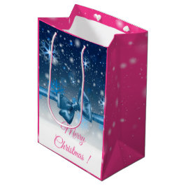 Bolsa De Regalo Mediana Azul invernal