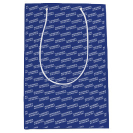 Bolsa De Regalo Mediana Azul Marino Cumpleaños 30 Nombre Edad