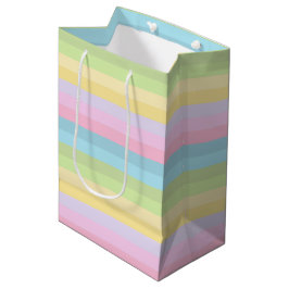 BOLSA DE REGALO MEDIANA AZUL VERDE AMARILLO ROSA PURPURA RAYAS