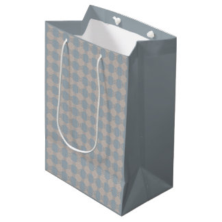 Bolsa De Regalo Mediana Azurévia Lace – Azul Polvo y Encaje Geométrico