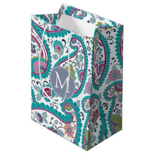 Bolsa De Regalo Mediana B Gigante B Del Patrón Persa Boteh Paisley Monogr