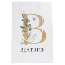 B Monograma Floral Personalizado