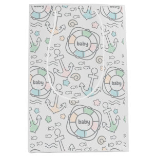 Bolsa De Regalo Mediana Baby Ahoy Nautical Baby Gige Bag