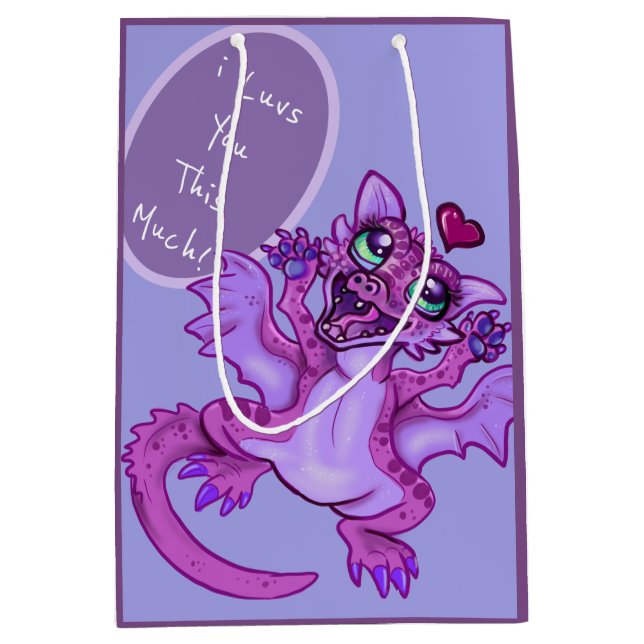 Bolsa De Regalo Mediana Baby Dragon Love (Anverso)
